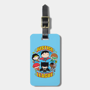 チビ(小さくかわいく書いた感じ)ジャスティスリーググループ ラゲッジタグ