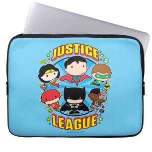 チビ(小さくかわいく書いた感じ)ジャスティスリーググループ ラップトップスリーブ