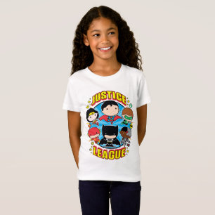 チビ(小さくかわいく書いた感じ)ジャスティスリーググループ Tシャツ