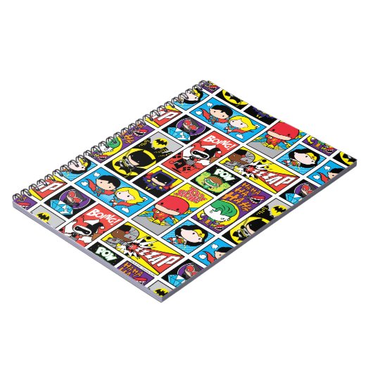 チビ（小さくかわいく書いた感じ）ジャスティスリーグコンパイルパターン ノートブック (左側)