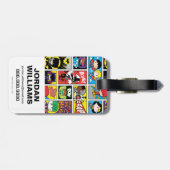 チビ(小さくかわいく書いた感じ)ジャスティスリーグコンパイルパターン ラゲッジタグ (裏面横)