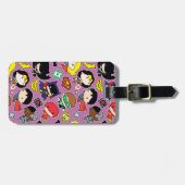 チビ(小さくかわいく書いた感じ)ジャスティスリーグパタン ラゲッジタグ (正面横)