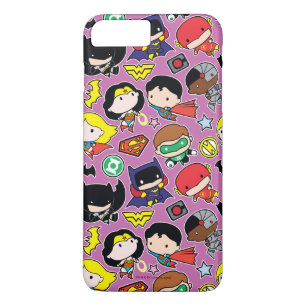 チビ(小さくかわいく書いた感じ)ジャスティスリーグパタン iPhone 8 PLUS/7 PLUSケース
