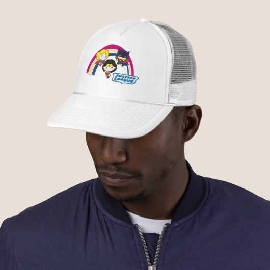 チビ（小さくかわいく書いた感じ）ジャスティスリーグレインボー キャップ (インサイチュ)