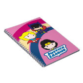 チビ(小さくかわいく書いた感じ)ジャスティスリーグレインボー ノートブック (右側)