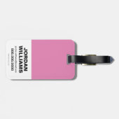 チビ（小さくかわいく書いた感じ）ジャスティスリーグレインボー ラゲッジタグ (裏面横)