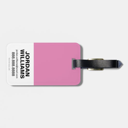 チビ（小さくかわいく書いた感じ）ジャスティスリーグレインボー ラゲッジタグ (裏面横)