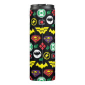 チビ(小さくかわいく書いた感じ)ジャスティスリーグロゴパターン タンブラー (裏面)