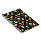 チビ（小さくかわいく書いた感じ）ジャスティスリーグロゴパターン ノートブック (右側)