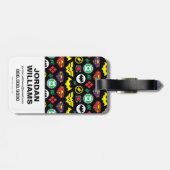 チビ（小さくかわいく書いた感じ）ジャスティスリーグロゴパターン ラゲッジタグ (裏面横)