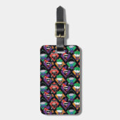 チビ（小さくかわいく書いた感じ）ジャスティスリーグ悪役パターン ラゲッジタグ (正面縦)