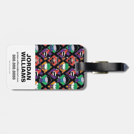 チビ（小さくかわいく書いた感じ）ジャスティスリーグ悪役パターン ラゲッジタグ (裏面横)