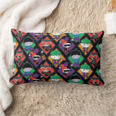 チビ(小さくかわいく書いた感じ)ジャスティスリーグ悪役パターン ランバークッション (ブランケット)