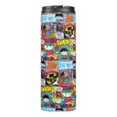 チビ（小さくかわいく書いた感じ）ジャスティスリーグ漫画ブックパターン タンブラー (裏面)