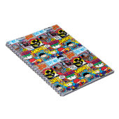 チビ（小さくかわいく書いた感じ）ジャスティスリーグ漫画ブックパターン ノートブック (右側)