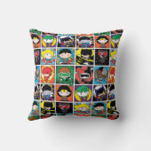 チビ(小さくかわいく書いた感じ)・ジャスティス・リーグのキャラクターパターン クッション (裏面)