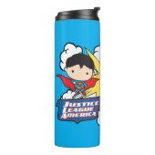 チビ（小さくかわいく書いた感じ）ジャスティス・リーグ・オブ・アメリカ爆発 タンブラー (回転左)