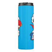 チビ（小さくかわいく書いた感じ）ジャスティス・リーグ・オブ・アメリカ爆発 タンブラー (裏面)