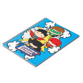 チビ（小さくかわいく書いた感じ）ジャスティス・リーグ・オブ・アメリカ爆発 ノートブック (左側)