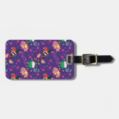 チビ(小さくかわいく書いた感じ)ジョーカーとハーレー模様 ラゲッジタグ (正面横)