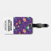 チビ(小さくかわいく書いた感じ)ジョーカーとハーレー模様 ラゲッジタグ (裏面横)