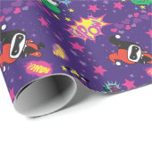 チビ（小さくかわいく書いた感じ）ジョーカーとハーレー模様 ラッピングペーパー (ロールコーナー)