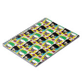 チビ(小さくかわいく書いた感じ)ジョーカーとバ遊ットマンのカードパターン ノートブック (左側)