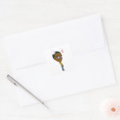 チビ（小さくかわいく書いた感じ） スクエアシール (封筒)