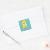 チビ（小さくかわいく書いた感じ） スクエアシール (封筒)