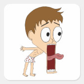 チビ(小さくかわいく書いた感じ) スクエアシール (正面)