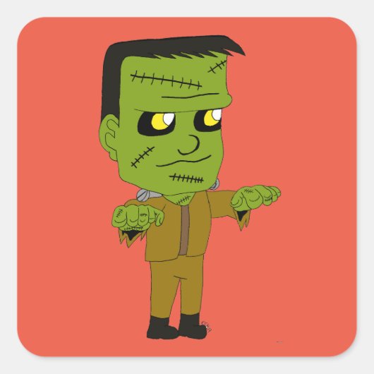 チビ(小さくかわいく書いた感じ) スクエアシール (正面)