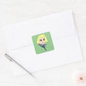 チビ(小さくかわいく書いた感じ) スクエアシール (封筒)