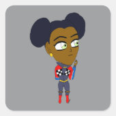 チビ(小さくかわいく書いた感じ) スクエアシール (正面)