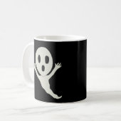 チビ(小さくかわいく書いた感じ)スタイル幽霊 コーヒーマグカップ (正面左)