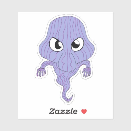 チビ(小さくかわいく書いた感じ)スタイル幽霊 シール (シート)