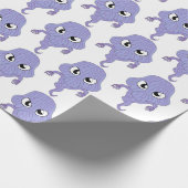 チビ（小さくかわいく書いた感じ）スタイル幽霊 ラッピングペーパー (角)