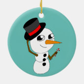 チビ(小さくかわいく書いた感じ)スモウマンセラミックオーナメント セラミックオーナメント (裏面)