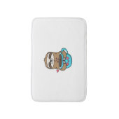 チビ（小さくかわいく書いた感じ）スロッスコーヒーラバー – かわいいかわいいスロッスホギー バスマット (正面縦)