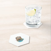 チビ(小さくかわいく書いた感じ)スロッスコーヒーラバー – かわいいかわいいスロッスホギー ペーパーコースター (インサイチュ)