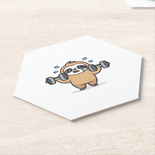 チビ（小さくかわいく書いた感じ）スロッスジムフェイル – かわいいかわいいおもしろいトレーニングA ペーパーコースター (アングル)