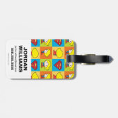 チビ（小さくかわいく書いた感じ）スーパーガールキャラクターターンアラウンド ラゲッジタグ (裏面横)