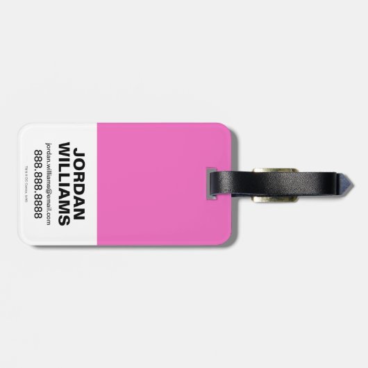 チビ(小さくかわいく書いた感じ)スーパーガールスターバストハートとロゴ ラゲッジタグ (裏面横)