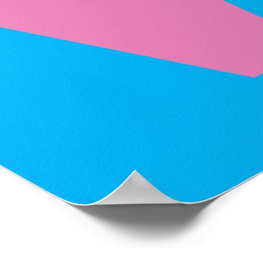 チビ(小さくかわいく書いた感じ)スーパーガールラブ ポスター (角)