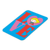 チビ（小さくかわいく書いた感じ）スーパーガールラブ マグネット (左側)
