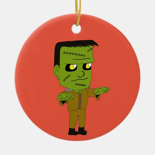 チビ（小さくかわいく書いた感じ） セラミックオーナメント (正面)