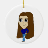 チビ（小さくかわいく書いた感じ） セラミックオーナメント (裏面)