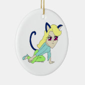 チビ（小さくかわいく書いた感じ） セラミックオーナメント (右)