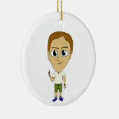 チビ（小さくかわいく書いた感じ） セラミックオーナメント (右)