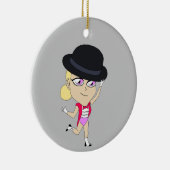 チビ(小さくかわいく書いた感じ) セラミックオーナメント (右)