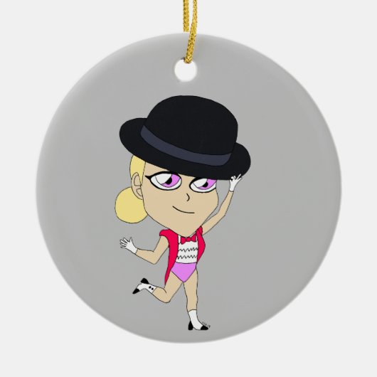 チビ(小さくかわいく書いた感じ) セラミックオーナメント (正面)